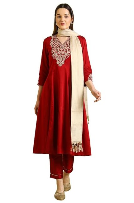 Woman womens Kurta, Slim Pant & Dupatta